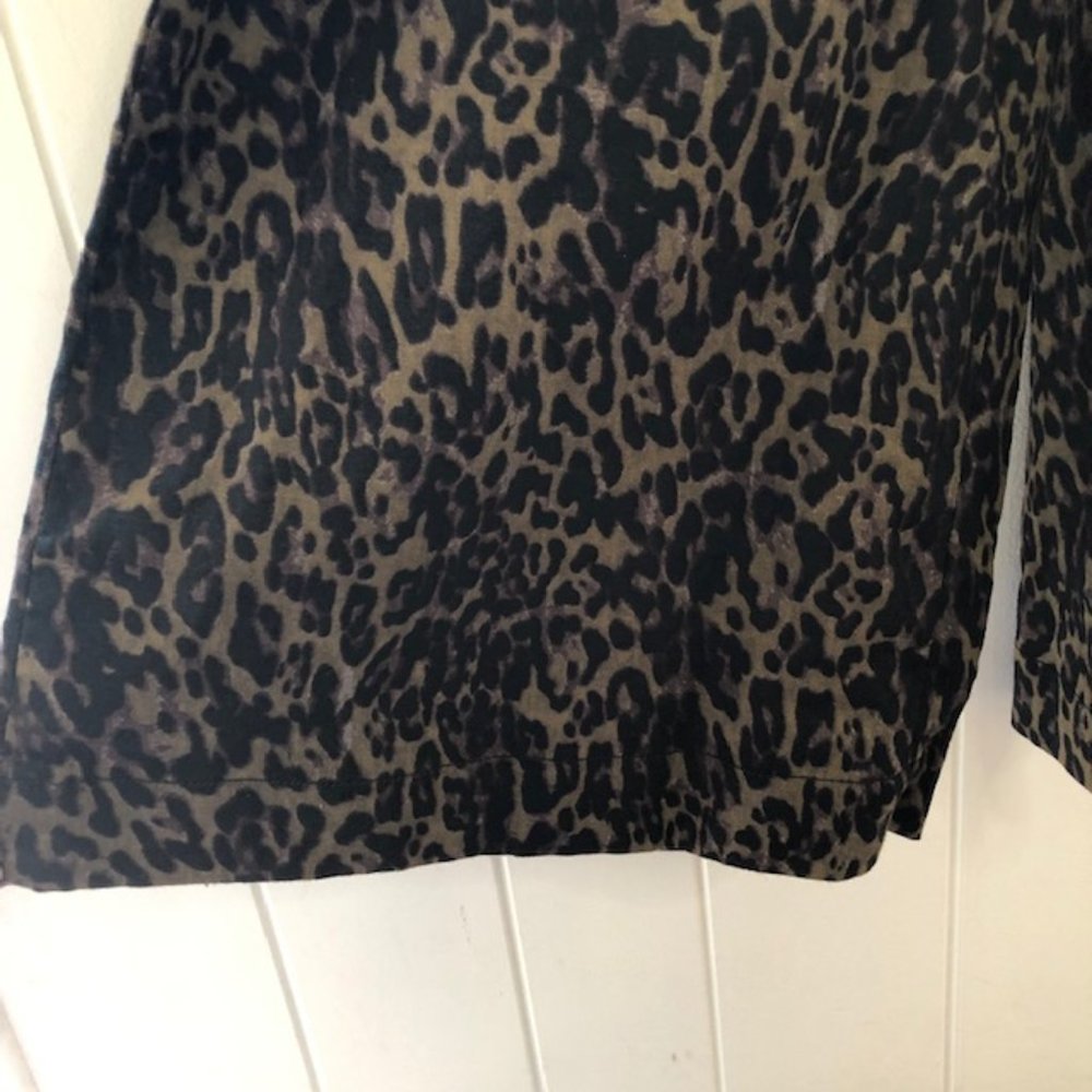Banana Republic Womens Linen Blend Leopard Jumpsuit Size 0 - Picture 9 of 13